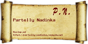 Partelly Nadinka névjegykártya